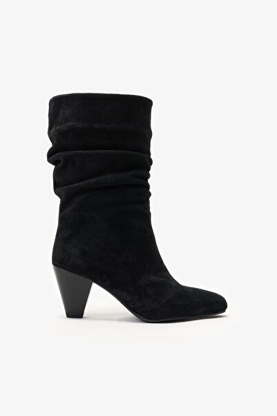 Louis Cardy Ruelle Black Suede Leather Heeled Boots