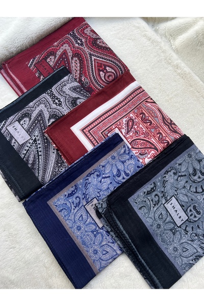 shalby Hijab Patterned Soft Shawl Set of 5 Mixed Patterns