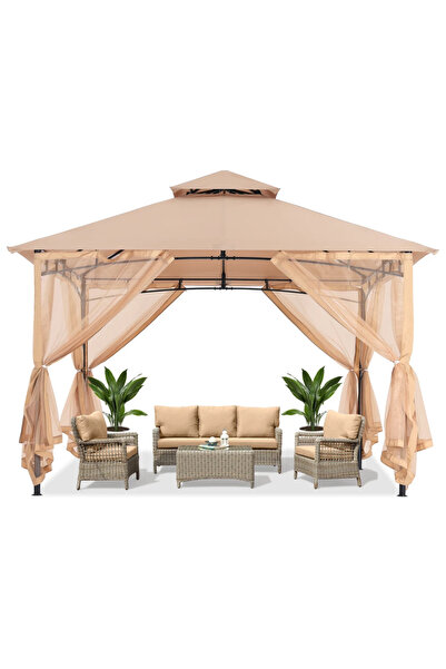Topscaune ABCCANOPY Foișor de gradina 3.3x3.3 m - Foișor exterior cu cadru di...