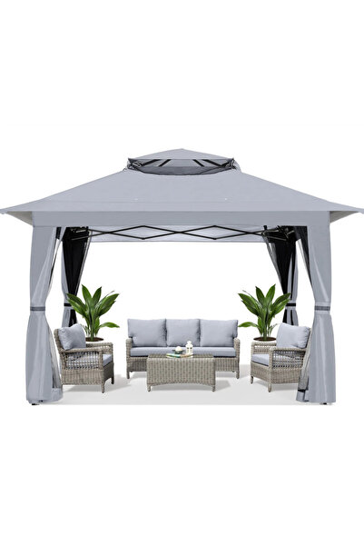 Topscaune ABCCANOPY Foișor de gradina 3.96x3.96 m - Foișor exterior cu cadru ...