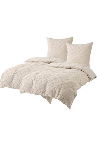 BEDSURE Set de lenjerie de pat, Set din 4 piese, 2 huse de pilotă 135 x 200 c...