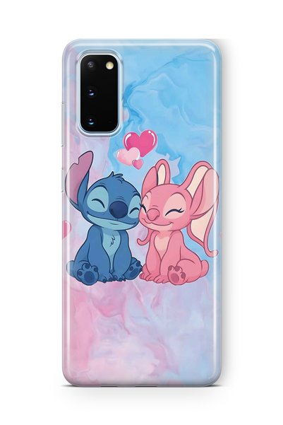FLAMENKO Samsung Galaxy S20 Compatible Stitch Angel Patterned Transparent Pho...
