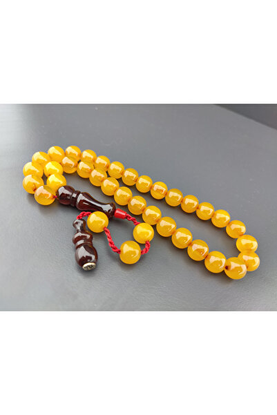 İskeçe Tesbih Zeyzun Masterpiece Double Sandpaper Double Polished Crackle Sound Effect Amber Certified 10473