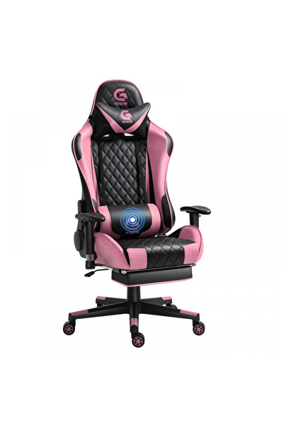 Topscaune Scaun gaming, masaj în perna lombară, sezut benzi elastice sustiner...