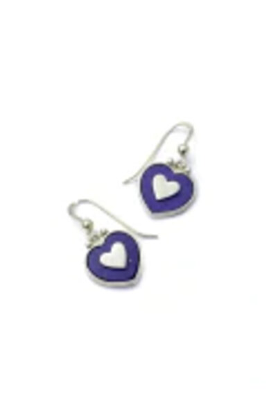 Silver & Gems Cercei din argint cu inimă de lapis lazuli