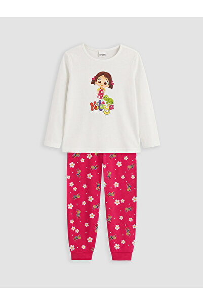 LC Waikiki Quality Pieces from Çelebi Store Niloya Printed Girls' Pajama Set