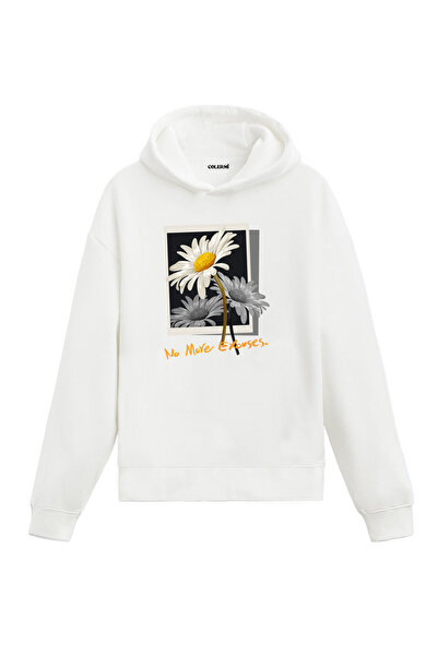 Colermi No More Excuses Papatya Design Hooded Sweatshirt