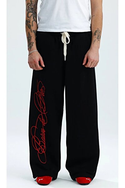 LOTS MODA Embroidered 2 Thread Embroidered Winter Sweatpants