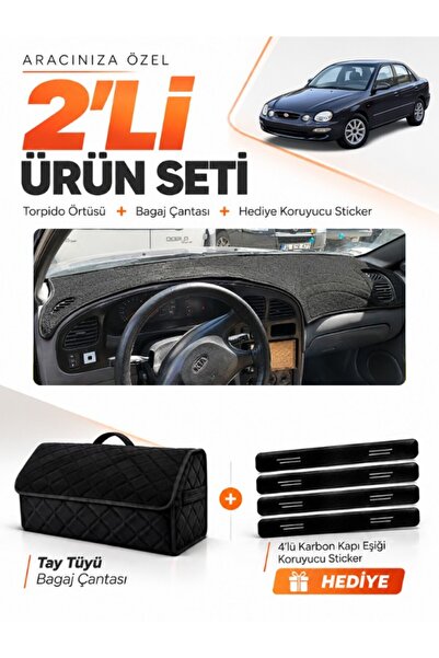e-biz Kia Shuma (1995-2003) Compatible Torpedo Cover + Thai Feather Luggage B...