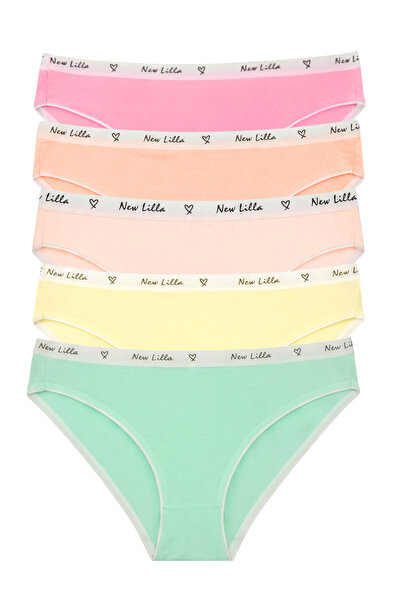 Newlilla Women's 5-Pack Fashion Girl Cotton Slips Mixed Colors