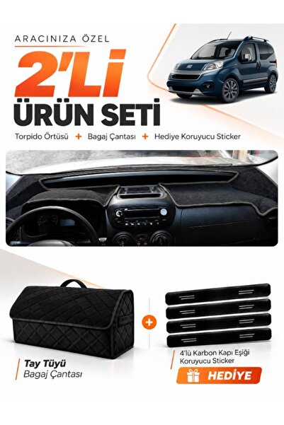 e-biz Fi̇at Fi̇ori̇no (2007-2026) Compatible Glove Box Cover + Thai Feather L...