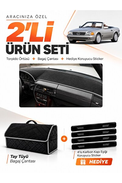e-biz Mercedes R129 (1989-2001) Compatible Glove Box Cover + Tay Feather Trun...
