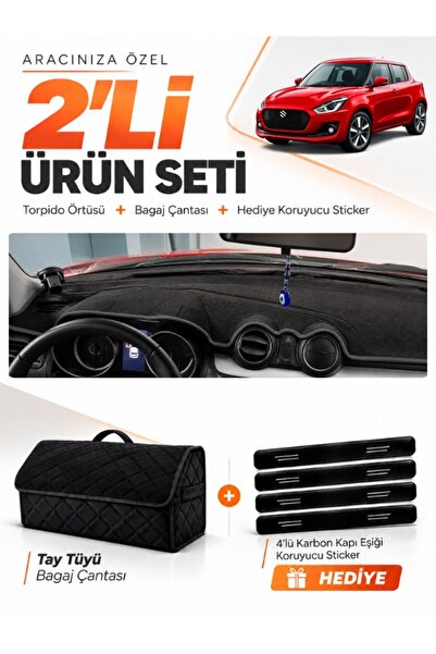 e-biz Suzuki Swi̇ft (2017-2020) Compatible Dashboard Cover + Thai Feather Tru...