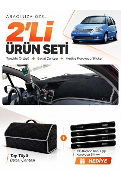 e-biz Citroen C3 (2004-2009) Compatible Dashboard Cover + Thai Feather Trunk ...