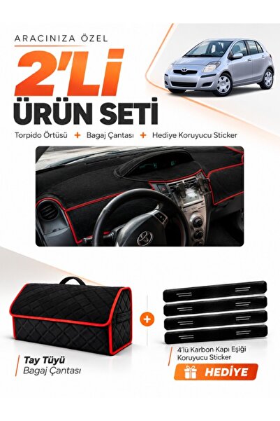 e-biz Toyota Yaris (2005-2013) Compatible Dashboard Cover + Tay Tüyü Luggage ...