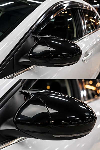 ACK Dizayn Megane 4 Yarasa Ayna Kapağı Piano Black