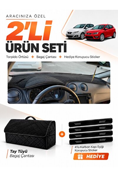 e-biz Seat Ibiza (2008-2017) Compatible Glove Box Cover + Tay Tüy Luggage Bag...