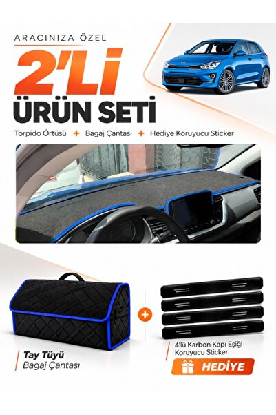 e-biz Kia Rio (2019-2024) Compatible Dashboard Cover + Thai Feather Trunk Bag...