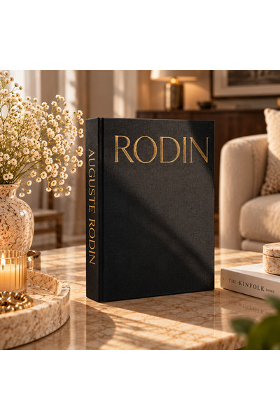 ITM Auguste Rodin Dekoratif Kumaş Kitap Kutu | Gizli Saklama Alanlı Şık Kitap...