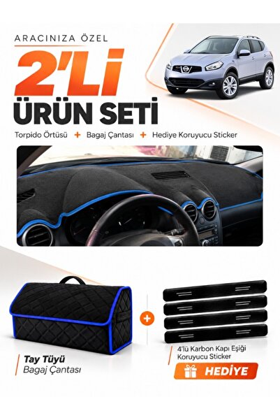 e-biz Nissan Qashqai J10 (2007-2014) Compatible Glove Box Cover + Tay Tüy Lug...