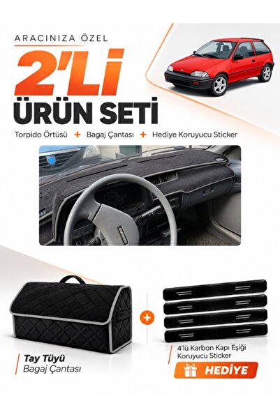 e-biz Suzuki Swi̇ft (1988-1994) Compatible Glove Box Cover + Tay Tüy Luggage ...