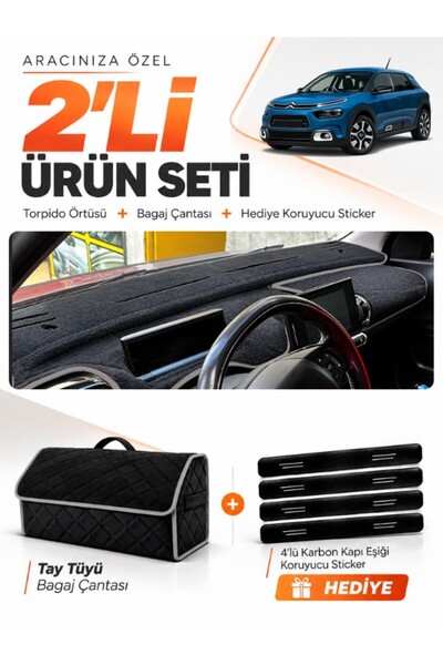 e-biz Citroen Cactus (2018-2020) Compatible Dashboard Cover + Thai Feather Tr...