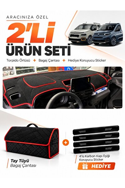 e-biz Citroen Berlingo K9 (2018-2026) Compatible Dashboard Cover + Tay Tüy Lu...