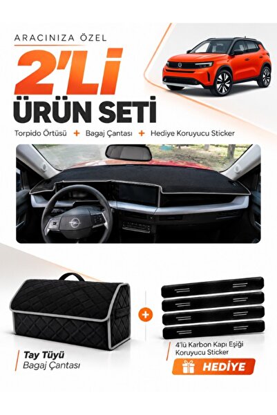 e-biz Opel Frontera (2025-Onwards) Compatible Dashboard Cover + Tay Tüy Lugga...