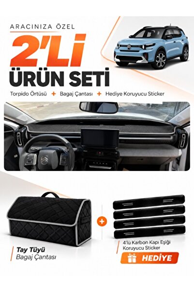 e-biz Ci̇troen C3 Ai̇rcross (2023-2026) Compatible Glove Box Cover + Tay Tüy ...
