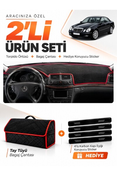 e-biz Mercedes W211 E-Class (2002-2009) Compatible Glove Box Cover + Tay Tüy ...