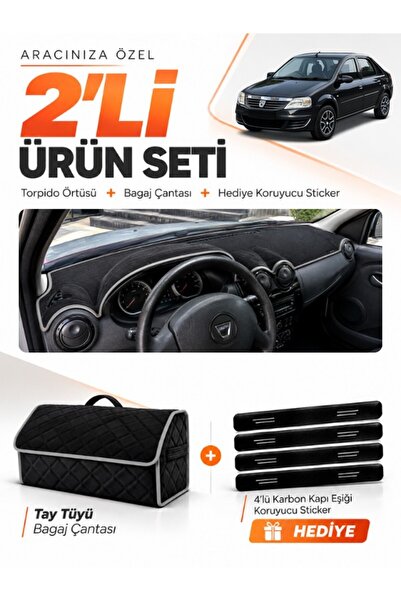 e-biz Daci̇a Logan (2009-2012) Compatible Glove Box Cover + Tay Tüy Luggage B...