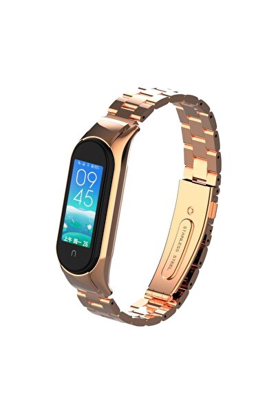 OEM Curea din oțel inoxidabil, metalică, compatibilă cu Xiaomi Mi Band 3 4, A...