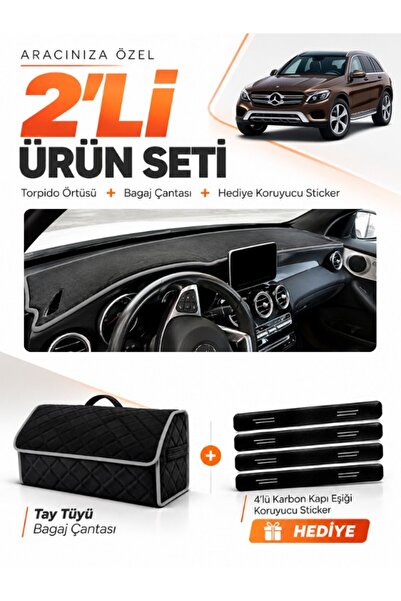 e-biz Mercedes Glc (2015-2020) Compatible Glove Box Cover + Thai Feather Trun...