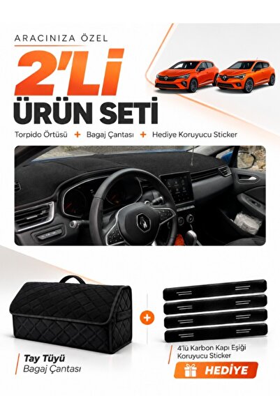 e-biz Renault Clio 5 (2019-2026) Compatible Glove Box Cover + Tay Feather Tru...