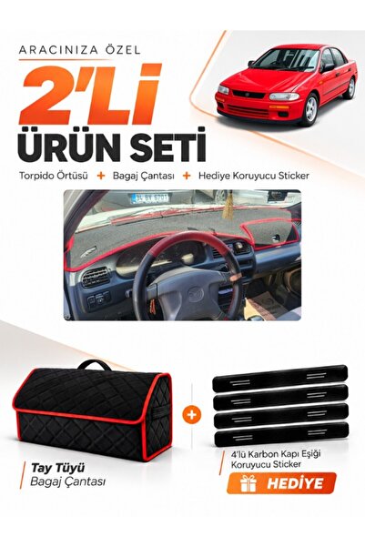e-biz Mazda 323 Fami̇li̇a Covered (1994-1998) Compatible Glove Box Cover + Ta...