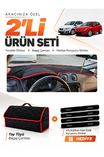 e-biz Seat Ibiza (2008-2017) Compatible Glove Box Cover + Tay Tüy Luggage Bag...
