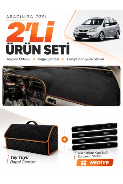 e-biz Chevrolet Rezzo (2000-2011) Compatible Dashboard Cover + Tay Feather Tr...