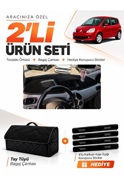 e-biz Renault Modus (2004-2012) Compatible Glove Box Cover + Tay Feather Trun...