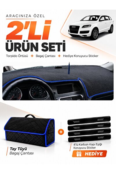 e-biz Audi Q7 (2005-2015) Compatible Glove Box Cover + Thai Feather Trunk Bag...