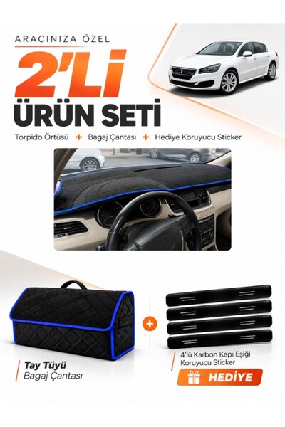 e-biz Dashboard Cover + Thai Feather Trunk Bag + Sticker Set Compatible with ...