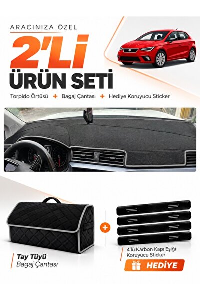 e-biz Seat Ibiza (2017-2021) Compatible Glove Box Cover + Tay Feather Trunk B...
