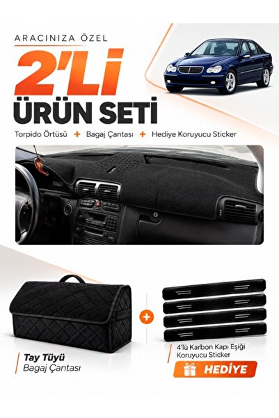 e-biz غطاء توربيدو متوافق مع مرسيدس W203 C-CLASS (2000-2007) + مجموعة حقيبة أ...