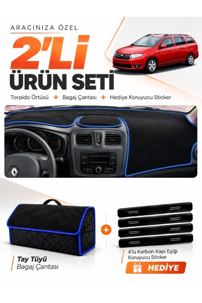 e-biz Daci̇a Logan Mcv (2012-2021) Compatible Glove Box Cover + Tay Tüy Lugga...