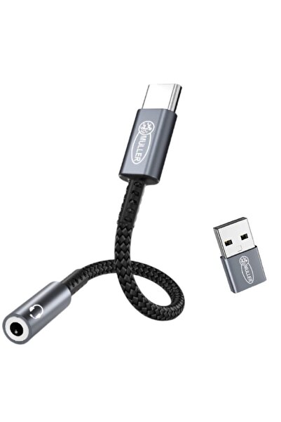OEM Muller ®️   Adaptor audio pentru telefon, USB Tip C - Jack 3.5 mm TRSS, D...