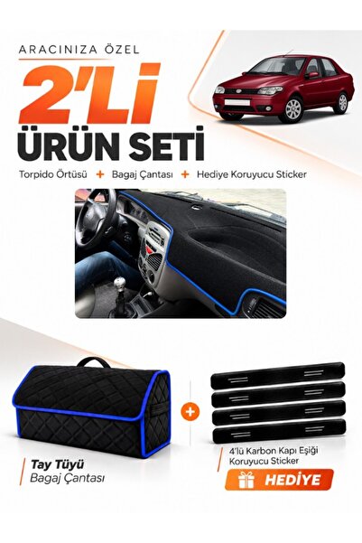 e-biz Fiat Albea (1999-2005) Compatible Dashboard Cover + Tay Feather Trunk B...