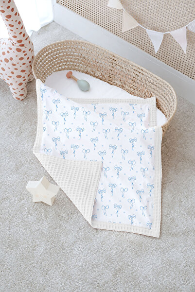 Tuğba Kuğu Double-Sided Baby Blanket, 100% Cotton Waffle Pique |   Pillowcase...