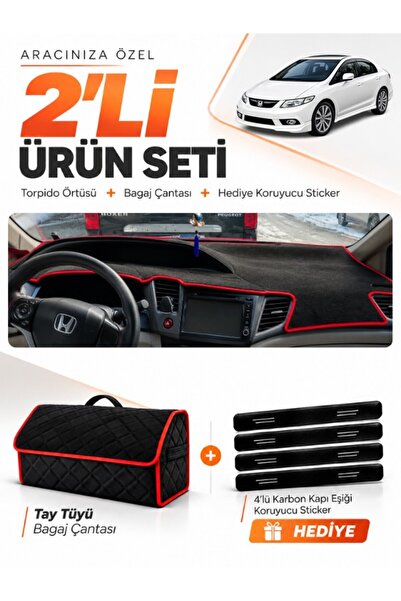 e-biz Honda Civic Fb7 (2011-2015) Compatible Glove Box Cover + Thai Feather T...