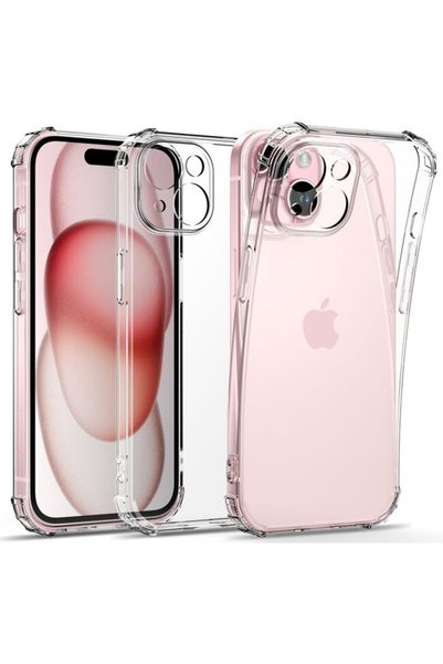 TFO Husă compatibilă pentru iPhone 15, din silicon, antișoc, transparentă, 1.5mm