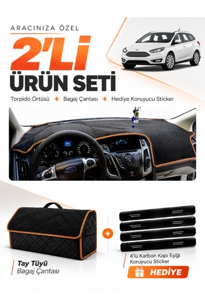 e-biz Ford Focus 3.5 Station Wagon (2014-2018) Compatible Glove Box Cover + T...