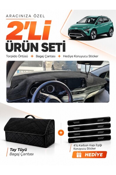 e-biz Hyundai Bayon (2021-2026) Compatible Glove Box Cover + Tay Tüy Luggage ...